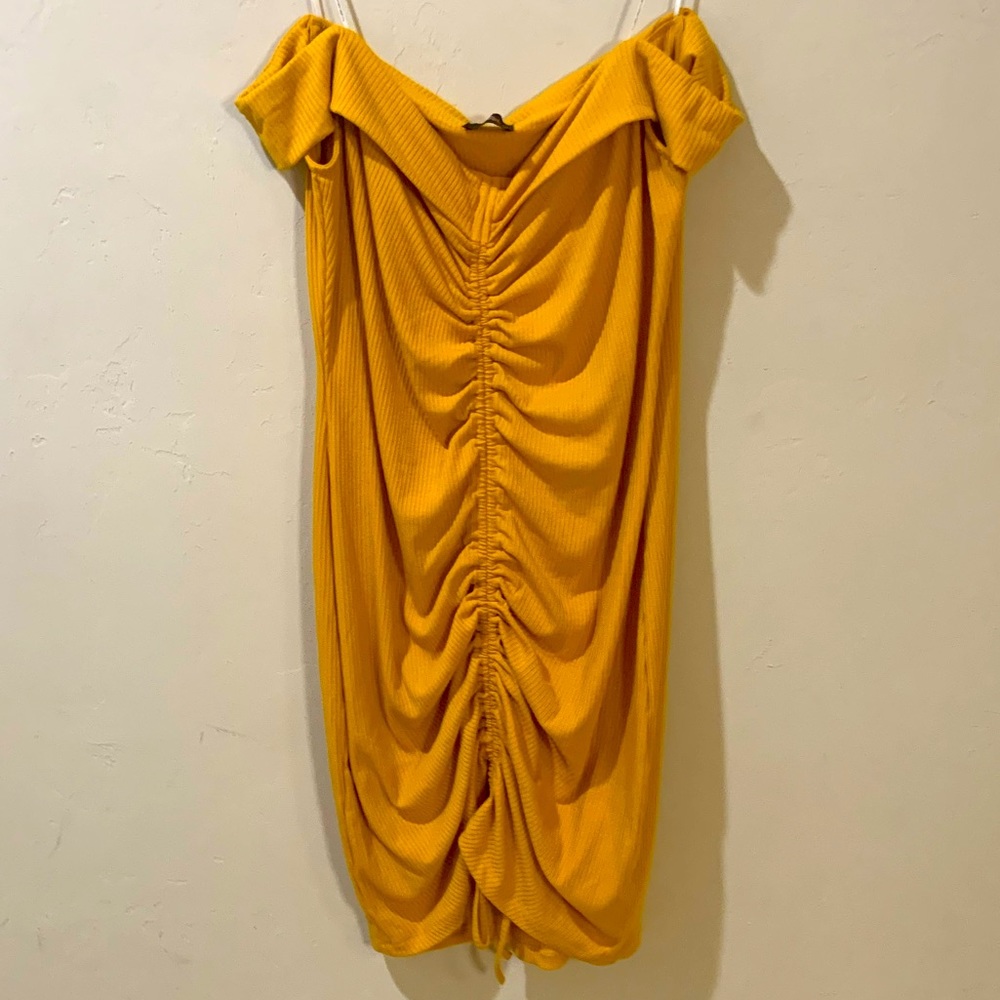 Mustard mini dress